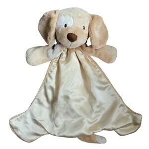 Gund Spunky Huggybuddy Puppy Lovey Beige Dog‎ Security Blanket Soother Baby